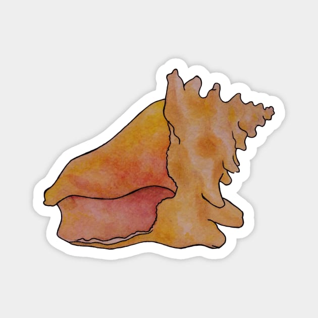 Conch Shell Magnet by LivMyers