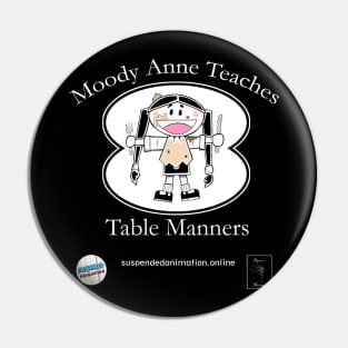 Moody Anne Teaches Table Manners Book Cover Pin