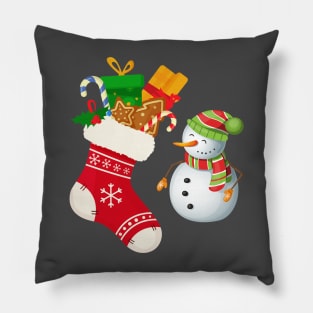 Christmas  Snowmen With Shocks Pillow