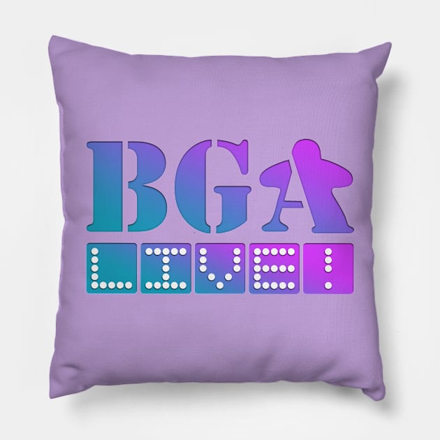 BGA Live! Pillow by Board Gamers Anonymous