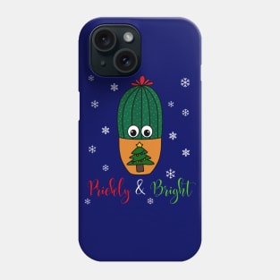 Prickly And Bright - Cactus In Christmas Tree Pot Phone Case