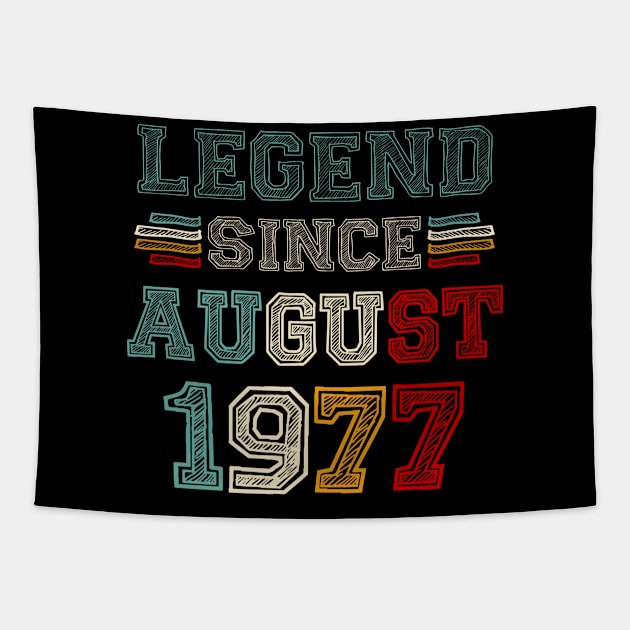 46 Years Old Legend Since August 1977 46th Birthday Tapestry by Vintage White Rose Bouquets