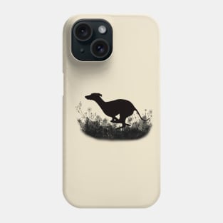 Running Whippet silhouette Phone Case