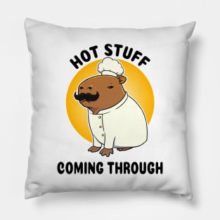 Hot Stuff coming through Capybara Chef Pillow