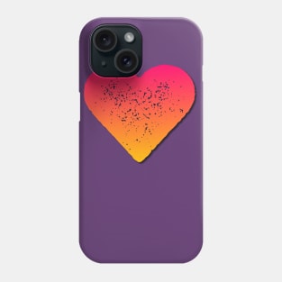 Pink and Orange Heart Phone Case