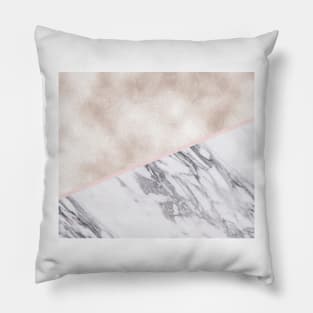 Florence rose gold pearl and marble Pillow