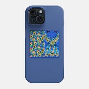 Peacock And Feathers Colorful Paisley Half And Half Phone Case