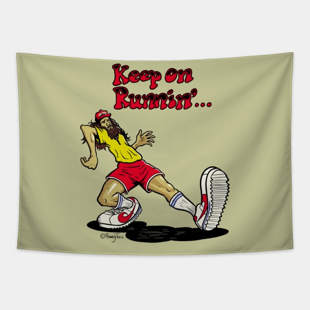 Keep on Runnin' Tapestry by Peter Katsanis Art