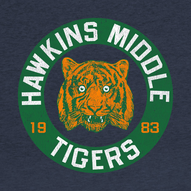 Discover Go Hawkins Middle Tigers - Stranger Things - T-Shirt