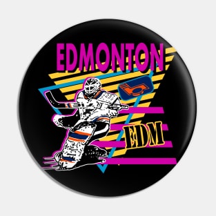 Edmonton Neon Hockey Pin