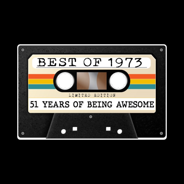 Funny Best of 1973 51st Birthday Cassette Tape Vintage by Happy Solstice