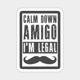 Im Legal Immigrant Funny Patriot Calm Down Us Pride Magnet