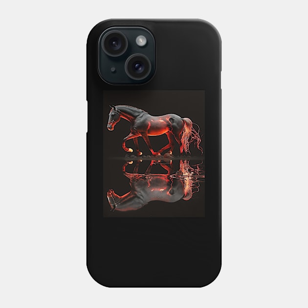 Fire Horse Wandering Phone Case by DavisDesigns79