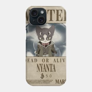 Nyanta Cool Cute Cat Wanted Poster Phone Case