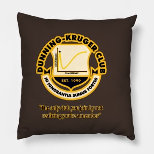 Dunning-Kruger Club (Logo Version) Pillow