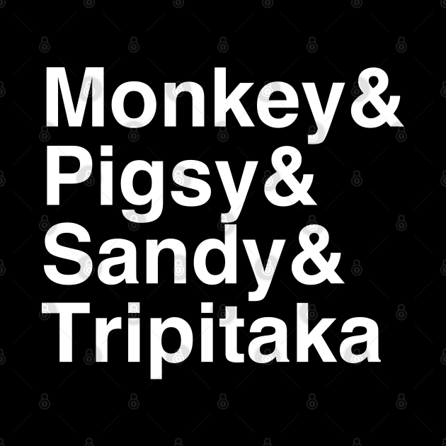 Monkey Magic Helvetica Text (White Print) by RCDBerlin