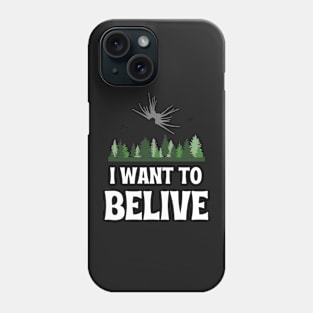 I Want to Belive - Shadow Ship - Black - Sci-Fi Phone Case