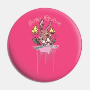 Bunny Rescue Flowers Pin