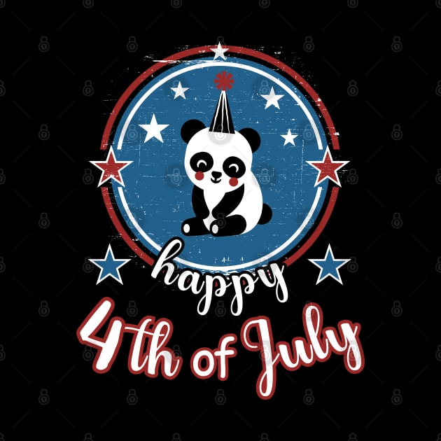 Happy 4th of July Cute Patriot Panda by Cute Pets Graphically