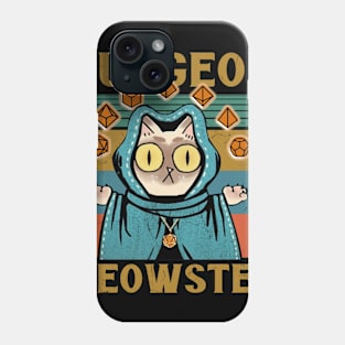 Dungeon Meowster Funny Nerdy Gamer Cat D20 Dice RPG Phone Case