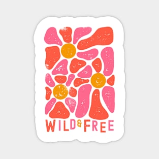 Hippie Wild & Free Boho Daisies Magnet