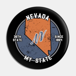 Nevada My State Patriot State Tourist Gift Pin