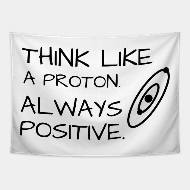 Think Like Proton Always Positive Tapestry by Being Famous