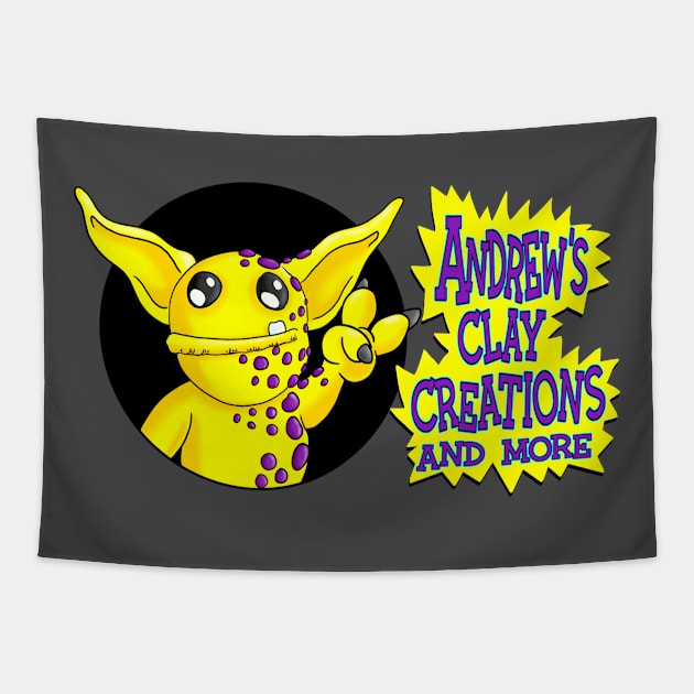 Andrew’s Clay Creations and More YouTube Logo Tapestry by AndrewsCreations