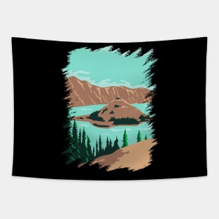 Crater Lake Oregon Tapestry