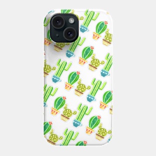 Cute Cactus and Pots Pattern Phone Case