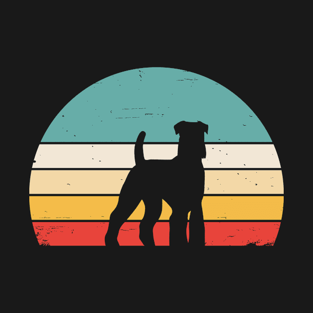 Schnauzer Love Dog Owner Retro Sun by BlueTodyArt