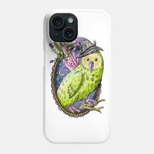 Nonbinary Pride Witch Kakapo Bird in Digital Phone Case