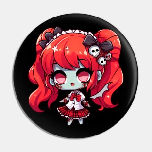 Terror Chic: Redhead Chibi Zombie Pin