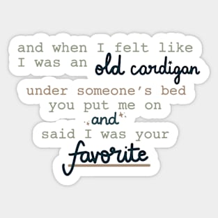 Cardigan Taylor Swift Cardigan Sticker Beautiful And Refined Glossy Taylor  Swift Lyric Stickers