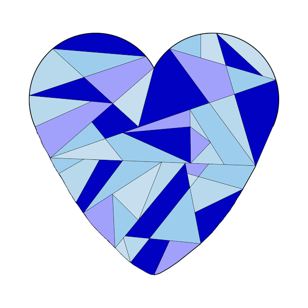 Blue Fractured Heart by DavidASmith