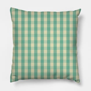 Cute Boho Blue Gingham Cottage Pattern Pillow