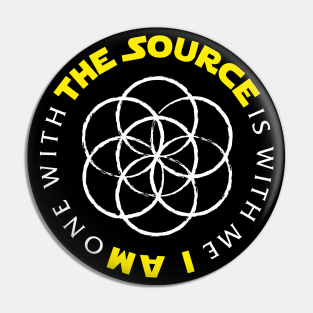 The Source is with me (seed of life) - dark colors Pin