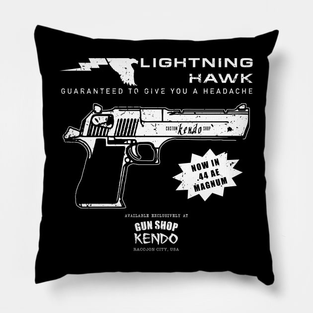 Lightning Hawk - wht Pillow by CCDesign