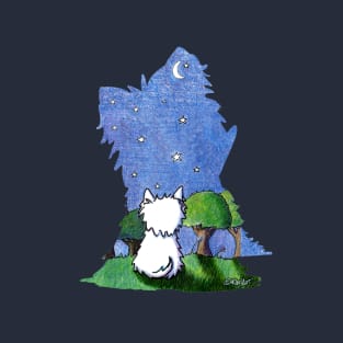 Starry Sky Westie Dog T-Shirt