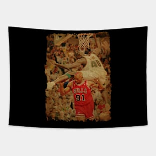 Dennis Rodman vs Shawn Kemp Vintage Tapestry