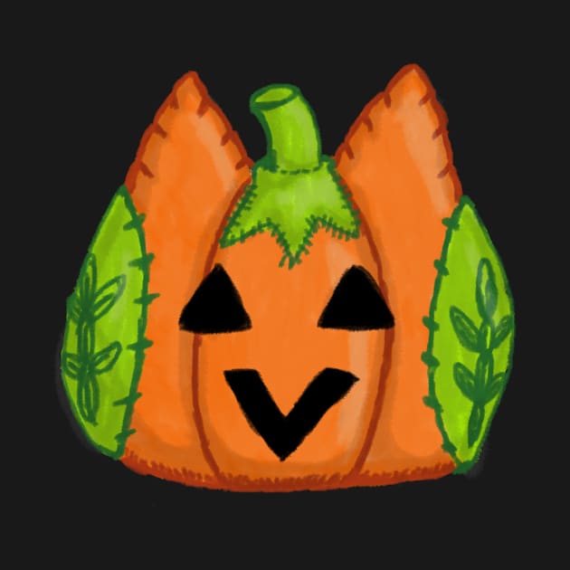 cute plush pumpkin owl jack-o'-lantern sketch by MetaCynth