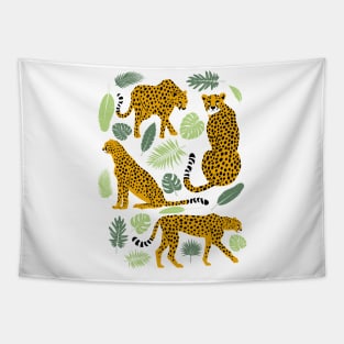 Trendy Boho Cheetah / Leopard Jungle Vibes Tapestry