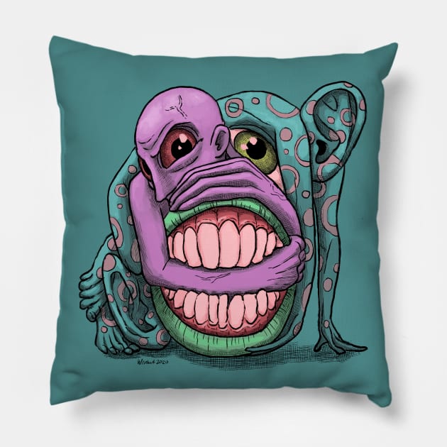 Mouth Wrangler Pillow by WisehArt