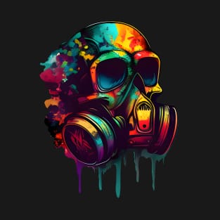 Graffiti Mask Skull Dripping Style T-Shirt