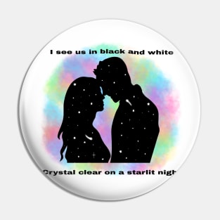 Black and White Niall Horan lyric art Pin