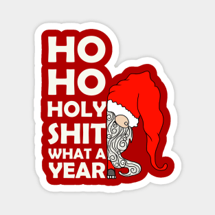 Ho Ho Ho A What a Year Christmas Illustration Magnet