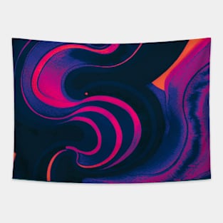 Mystical trippy bright glowing swirls Tapestry