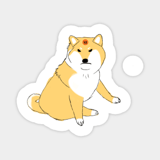 Cute Angry Shiba Emoji Magnet