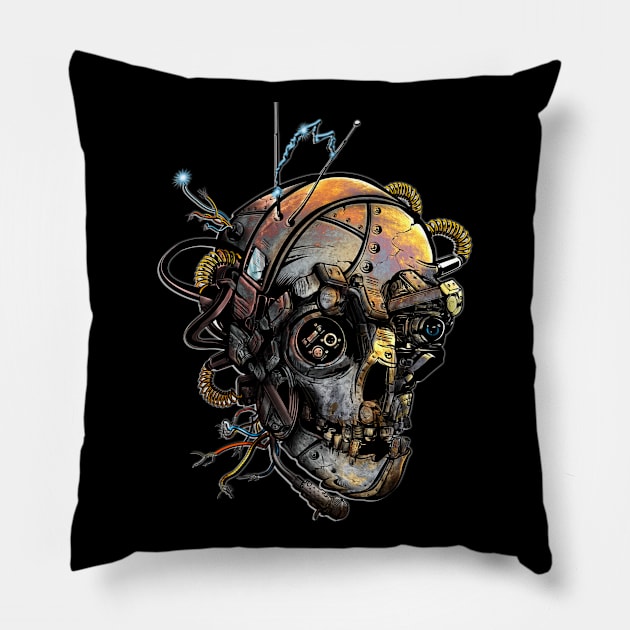 Steampunk Skull Pillow by Buy Custom Things