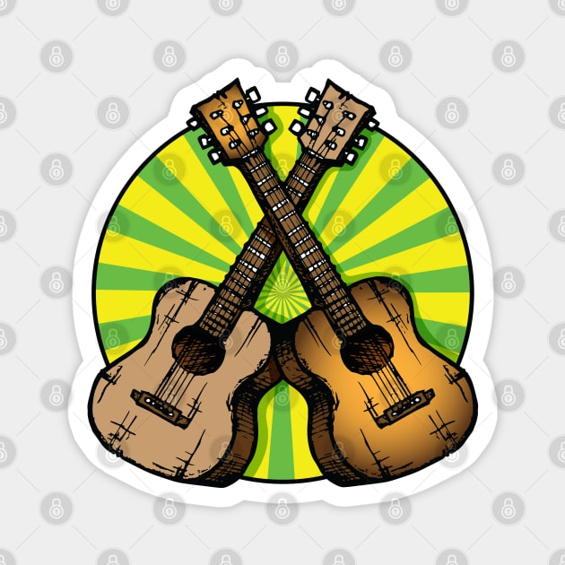 Guitars Magnet by Laughin' Bones